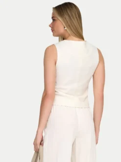 ONLY Kamizelka garniturowa Goa 15363724 Biały Regular Fit