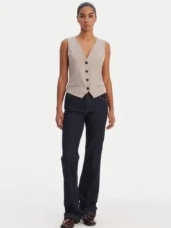 ONLY Kamizelka garniturowa Linda 15336753 Beżowy Regular Fit