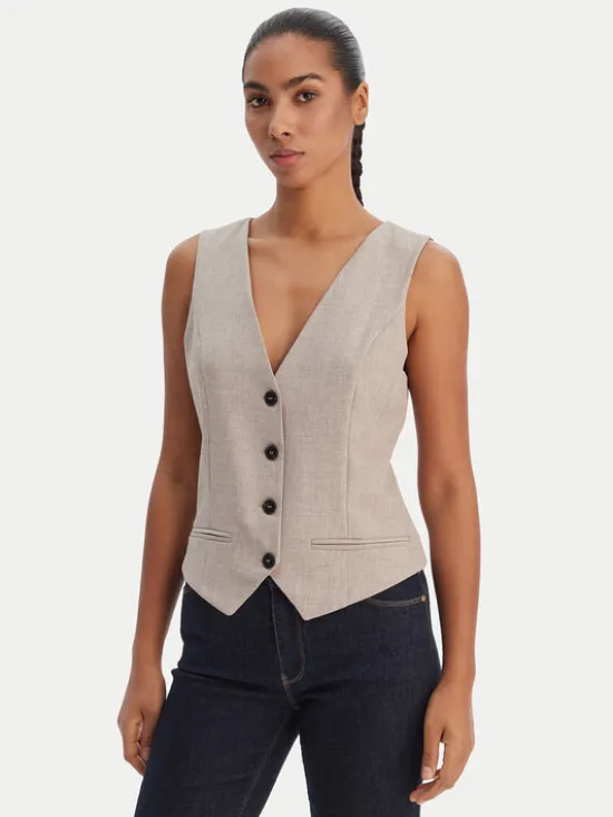 ONLY Kamizelka garniturowa Linda 15336753 Beżowy Regular Fit