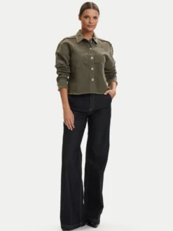 ONLY Kurtka koszulowa Elena 15232378 Zielony Regular Fit