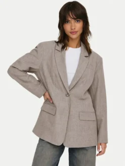 ONLY Marynarka Linda 15328158 Beżowy Oversize
