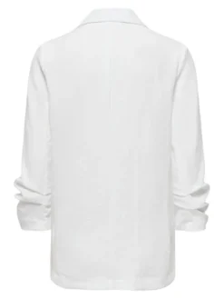 ONLY Marynarka Lita 15370275 Biały Regular Fit