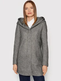 ONLY Płaszcz przejściowy Sedona 15142911 Szary Regular Fit