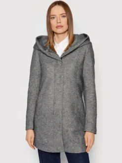 ONLY Płaszcz przejściowy Sedona 15142911 Szary Regular Fit