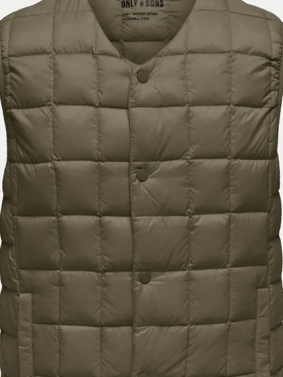 Only & Sons Kamizelka Gavin 22030622 Zielony Regular Fit