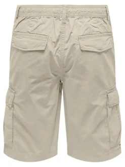 Only & Sons Szorty materiałowe Loc Cargo 22029214 Beżowy Regular Fit