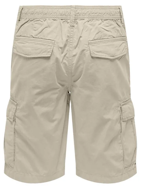 Only & Sons Szorty materiałowe Loc Cargo 22029214 Beżowy Regular Fit