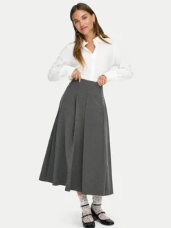 ONLY Spódnica maxi Lexie 15359282 Szary Regular Fit