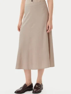 ONLY Spódnica midi Goa 15363690 Beżowy Regular Fit