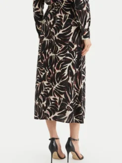 ONLY Spódnica midi Nova 15222223 Czarny Regular Fit