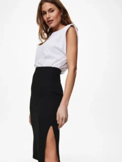 ONLY Spódnica ołówkowa 15233600 Czarny Slim Fit