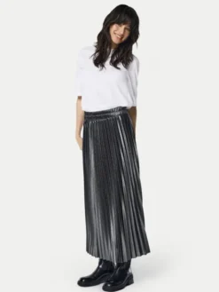 ONLY Spódnica plisowana Lyon 15330727 Czarny Regular Fit