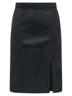 ONLY Spódnica z imitacji skóry Loline 15357433 Czarny Regular Fit