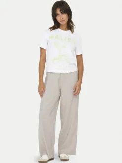 ONLY Spodnie materiałowe Aris 15337956 Beżowy Straight Fit