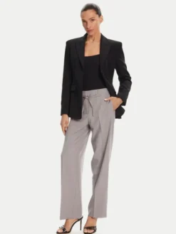 ONLY Spodnie materiałowe Marine 15338350 Szary Straight Fit