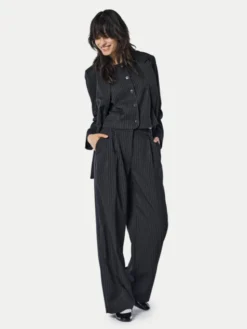 ONLY Spodnie materiałowe Reina 15349616 Czarny Straight Fit