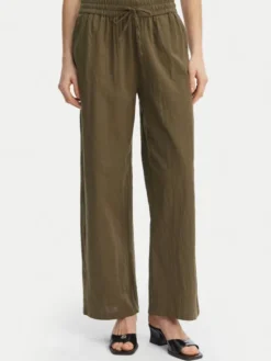 ONLY Spodnie materiałowe Tizana 15319090 Zielony Regular Fit