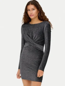 ONLY Sukienka koktajlowa Rich 15360278 Szary Regular Fit