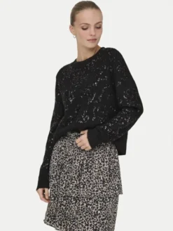 ONLY Sweter Alta 15353230 Czarny Regular Fit