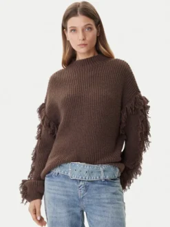 ONLY Sweter Molly 15363467 Brązowy Regular Fit