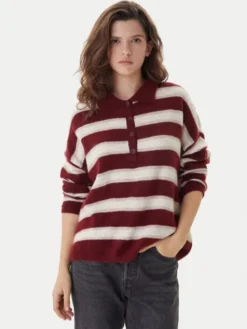 ONLY Sweter Talio 15358606 Bordowy Regular Fit