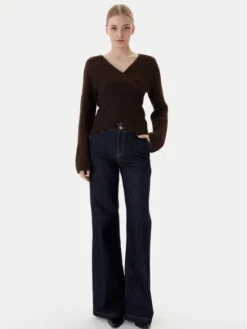 ONLY Sweter Zaggie 15376349 Brązowy Regular Fit
