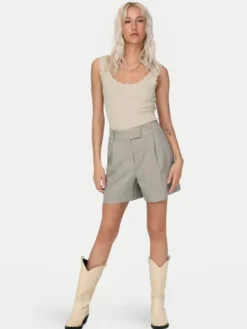 ONLY Szorty materiałowe Linda 15283727 Szary Wide Leg