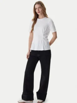 ONLY Top Elena 15368451 Biały Slim Fit