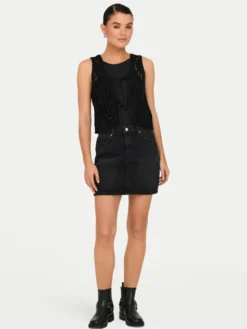 ONLY Top Lizzy 15343882 Czarny Regular Fit