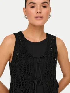 ONLY Top Lizzy 15343882 Czarny Regular Fit