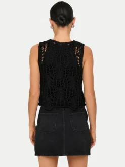 ONLY Top Lizzy 15343882 Czarny Regular Fit