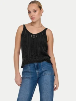 ONLY Top Lyzet 15277573 Czarny Regular Fit