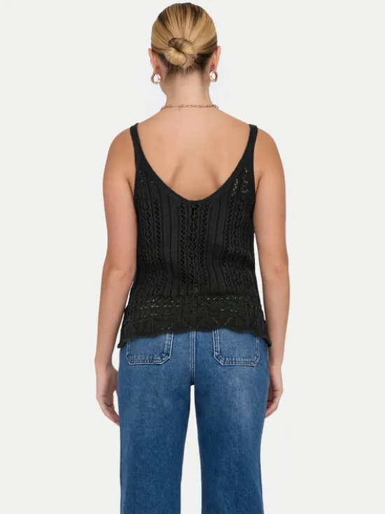ONLY Top Lyzet 15277573 Czarny Regular Fit