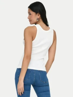 ONLY Top Val 2-Way 15371705 Biały Slim Fit