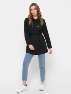 ONLY Trencz 15191821 Czarny Regular Fit