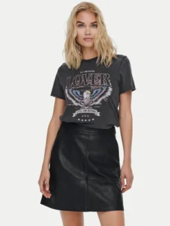 ONLY T-Shirt Lucy 15215721 Czarny Regular Fit