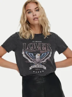 ONLY T-Shirt Lucy 15215721 Czarny Regular Fit