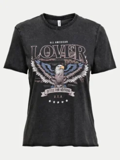 ONLY T-Shirt Lucy 15215721 Czarny Regular Fit