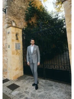 Pako Lorente Garnitur P25SF-4X-025 Szary Slim Fit