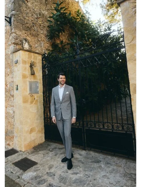 Pako Lorente Garnitur P25SF-4X-025 Szary Slim Fit