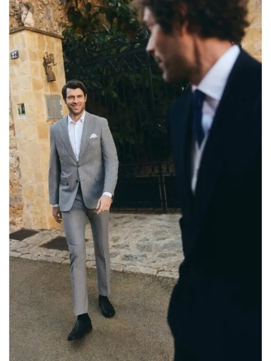 Pako Lorente Garnitur P25SF-4X-025 Szary Slim Fit
