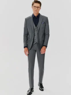 Pako Lorente Garnitur P24WP-4G-007 Szary Super Slim Fit