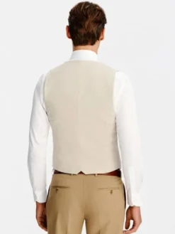 Pako Lorente Kamizelka garniturowa P26SF-8X-013 Beżowy Slim Fit