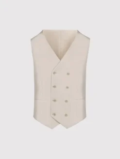 Pako Lorente Kamizelka garniturowa P26SF-8X-013 Beżowy Slim Fit