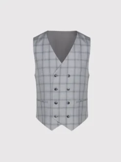 Pako Lorente Kamizelka garniturowa P26SF-8X-014 Szary Slim Fit