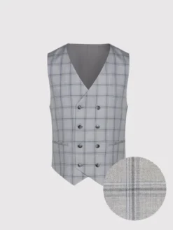 Pako Lorente Kamizelka garniturowa P26SF-8X-014 Szary Slim Fit