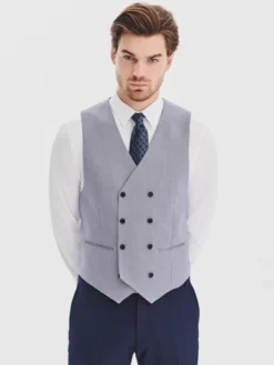 Pako Lorente Kamizelka garniturowa P25WF-8X-007 Granatowy Slim Fit