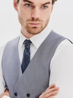 Pako Lorente Kamizelka garniturowa P25WF-8X-007 Granatowy Slim Fit