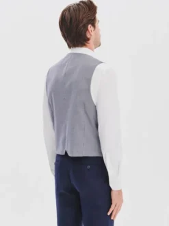 Pako Lorente Kamizelka garniturowa P25WF-8X-007 Granatowy Slim Fit