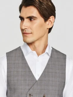 Pako Lorente Kamizelka garniturowa P26SF-8X-008 Szary Slim Fit